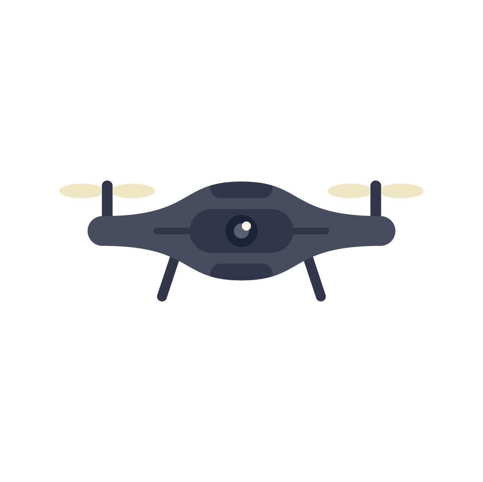 Modern drone hovering with camera ready for photography vector