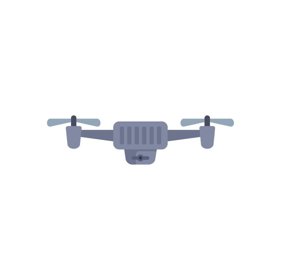 Modern quadcopter drone flying front view vector