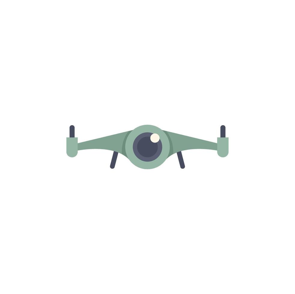 Drone with camera taking aerial footage from the sky vector