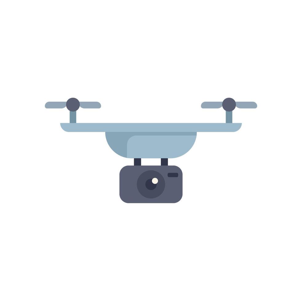 Modern quadcopter drone taking pictures vector
