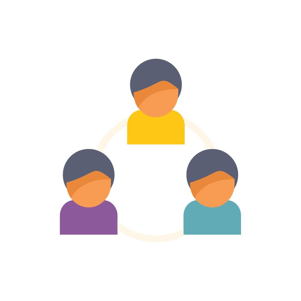 People connecting together in circle forming a team vector