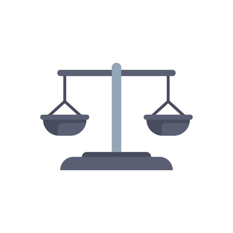 Balance scale weighing empty pans representing equality and justice vector
