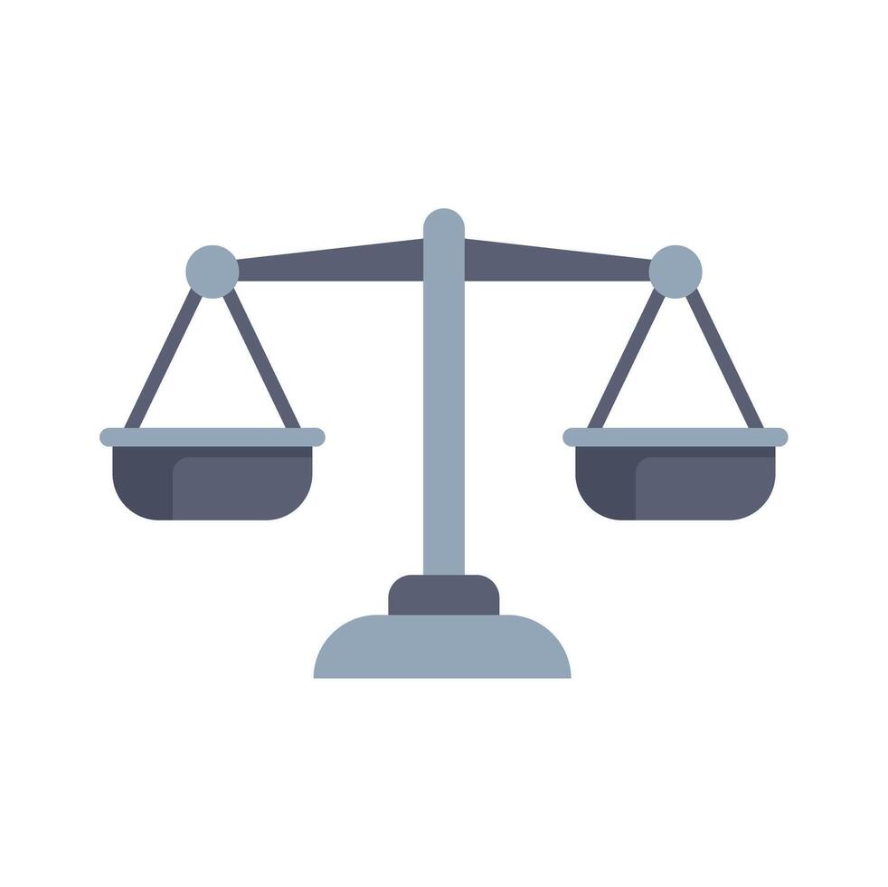 Balance scale symbolizing justice and law concept vector