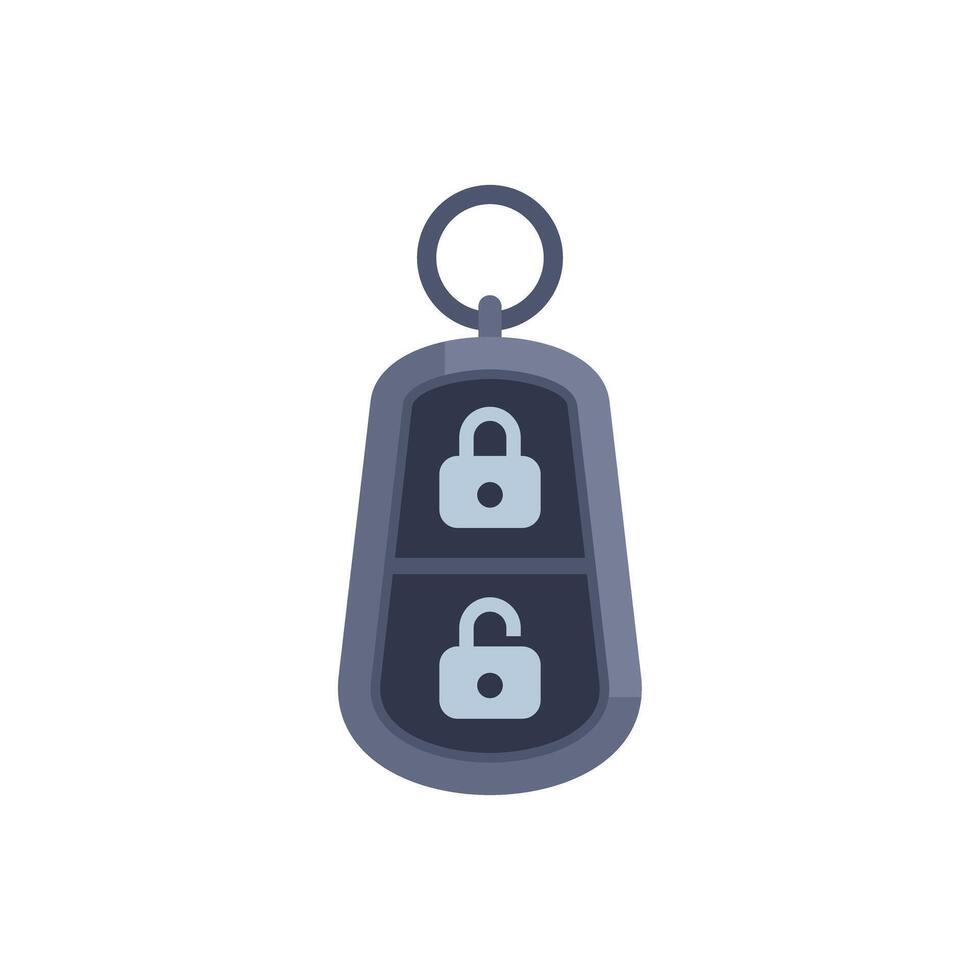 Car key fob with lock and unlock buttons showing access and security vector