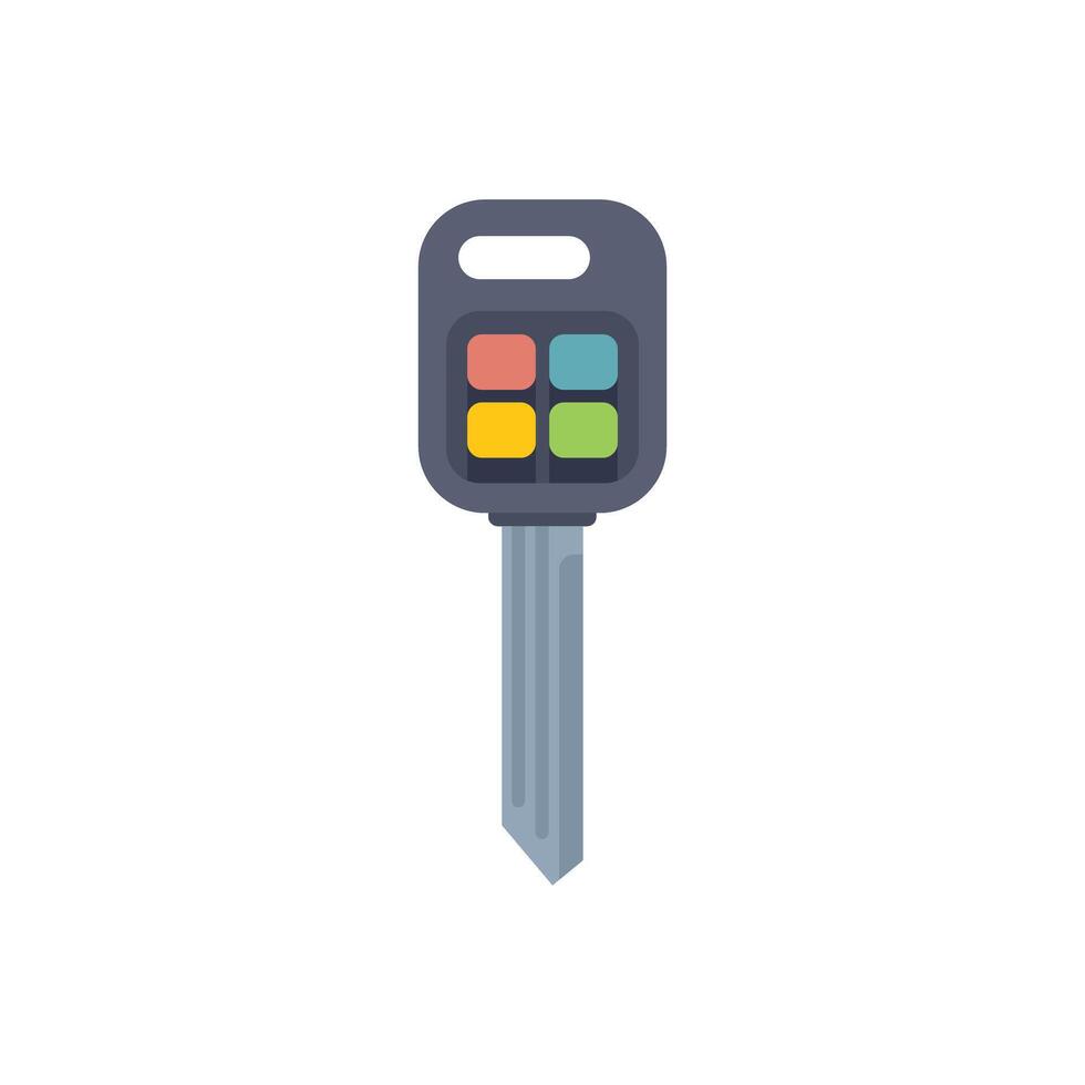 Car key with remote control buttons showing a modern design vector