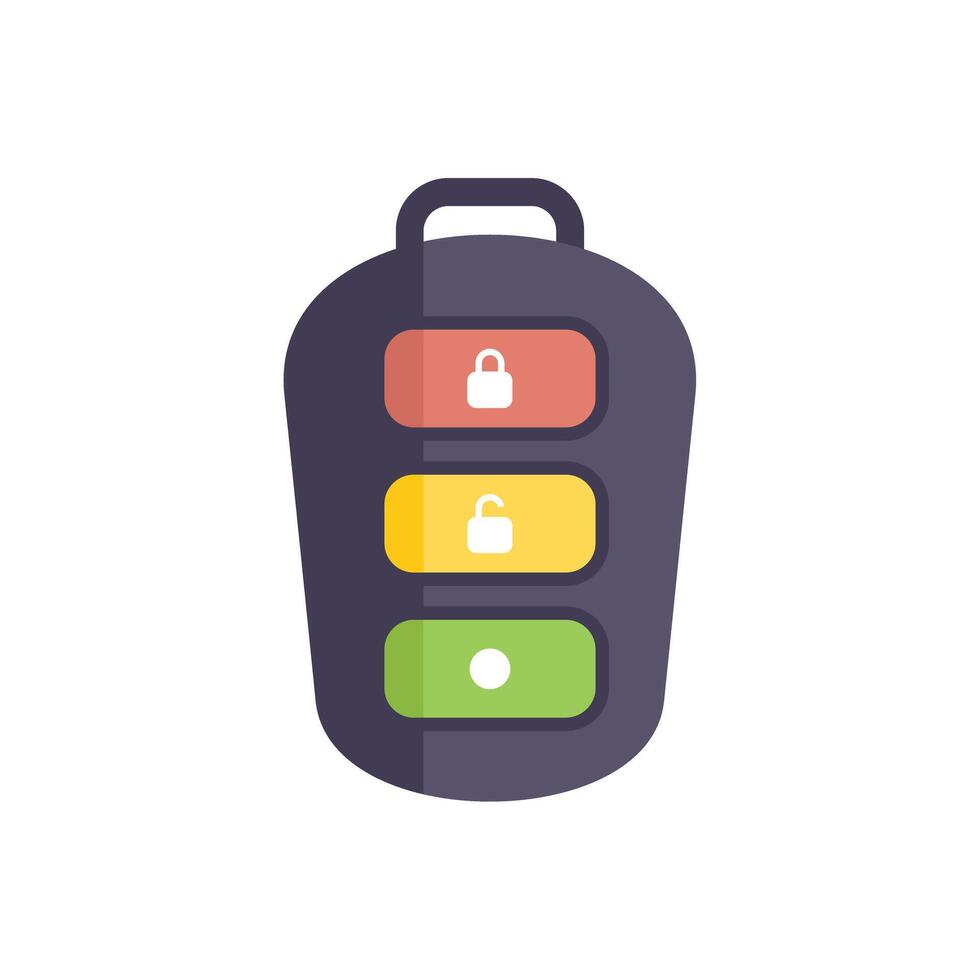 Modern wireless car key fob showing lock unlock buttons vector