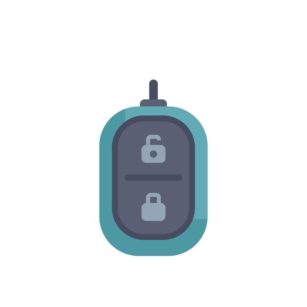 Modern car key fob with lock and unlock buttons vector