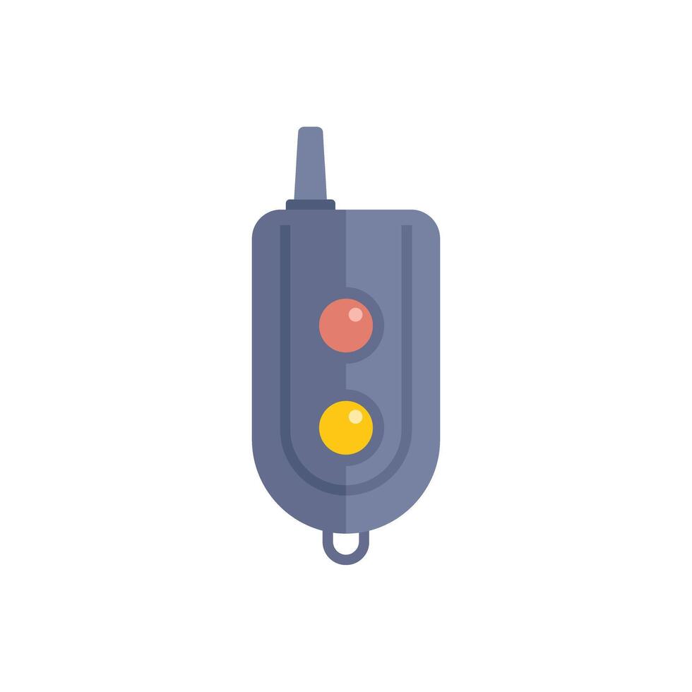 Car alarm system with red and yellow lights flashing icon vector
