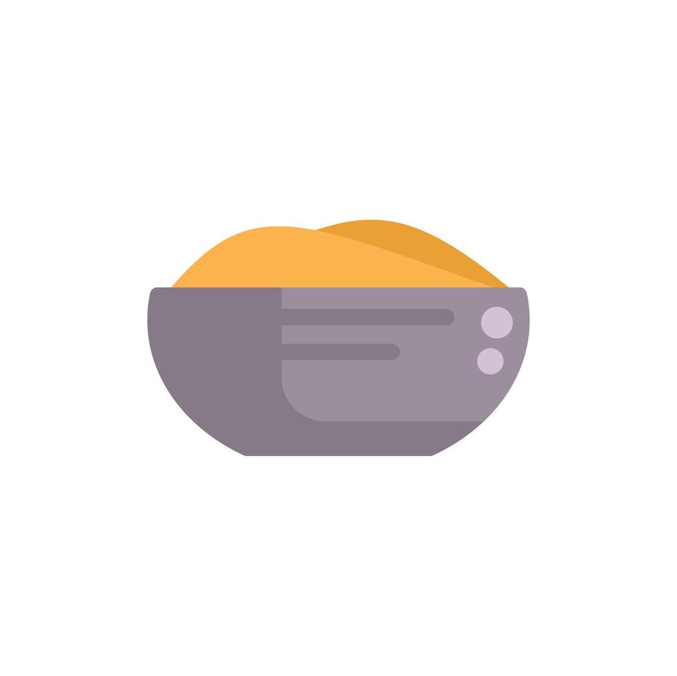 Bowl overflowing with delicious golden grain vector