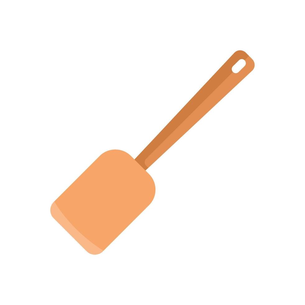 This is a wooden spatula for cooking and baking vector
