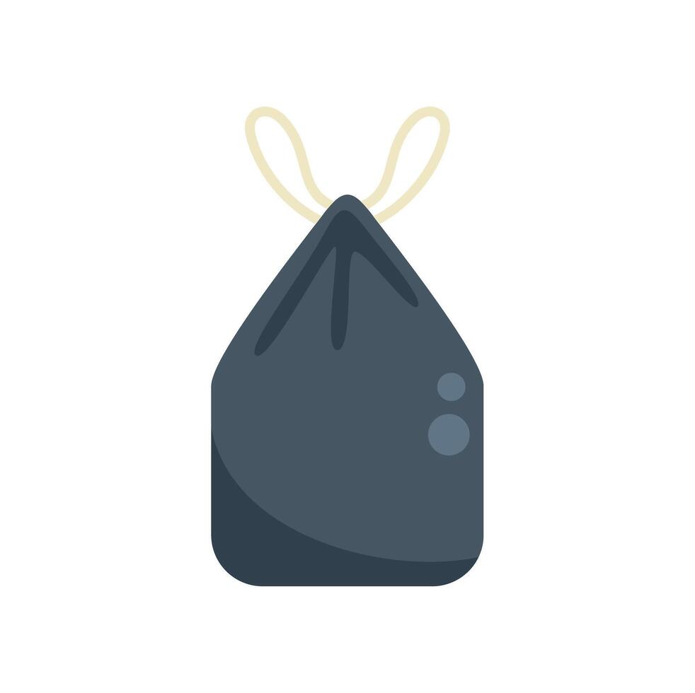 Full trash bag tied and ready for disposal vector