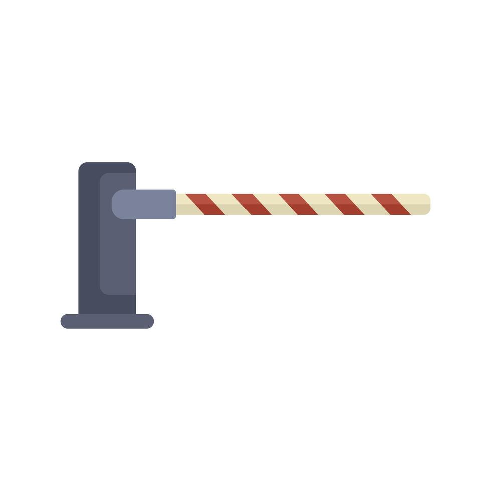 Automatic parking barrier gate closing access to cars vector