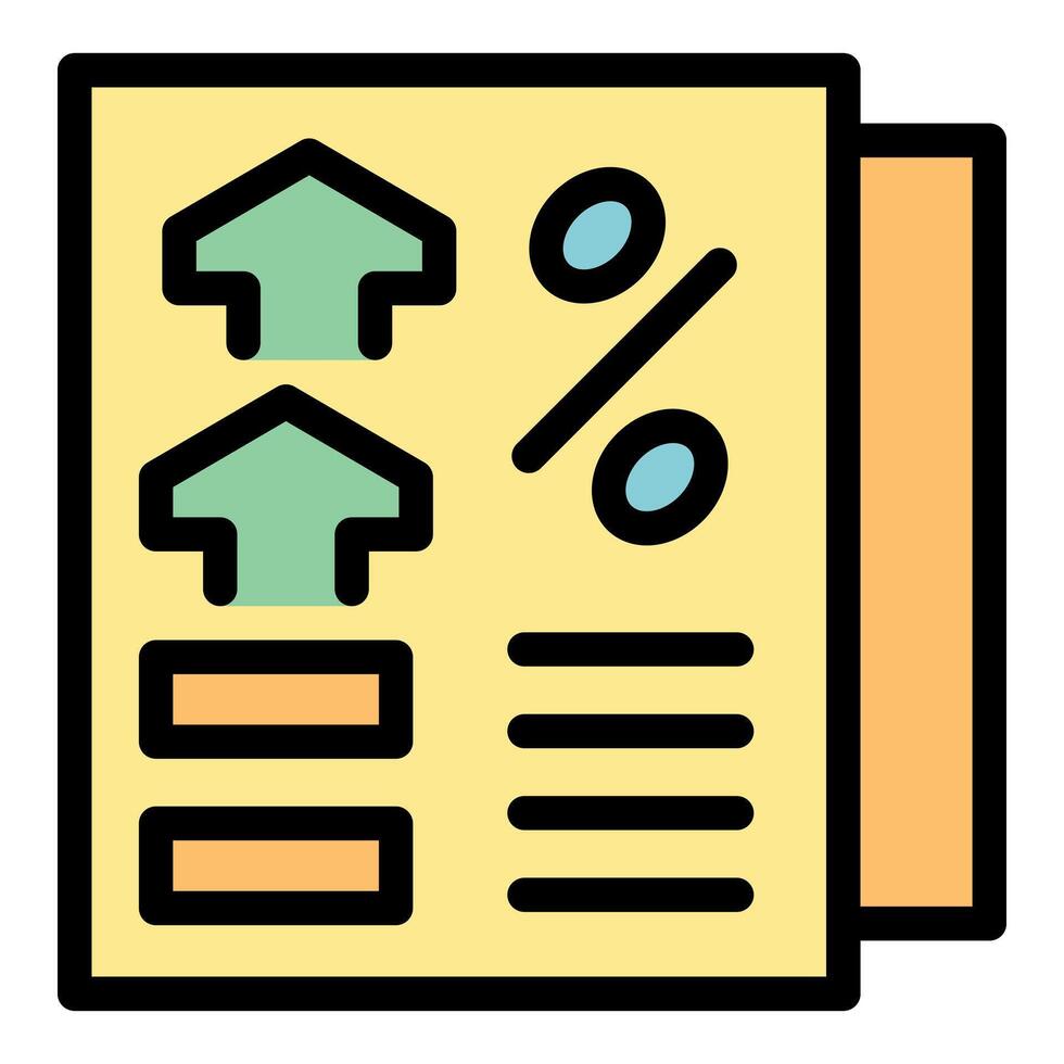 Financial report showing market growth with increasing up arrows vector