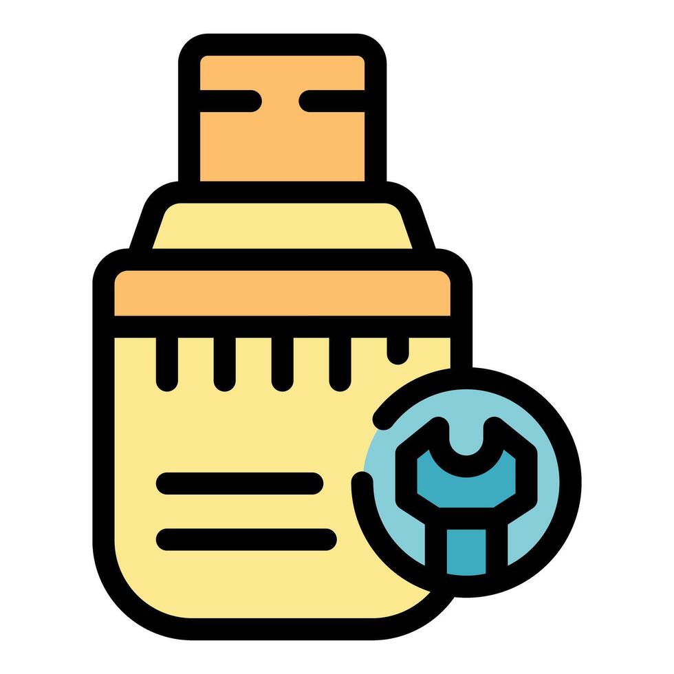 Plumbing service showing fixing water heater boiler icon vector