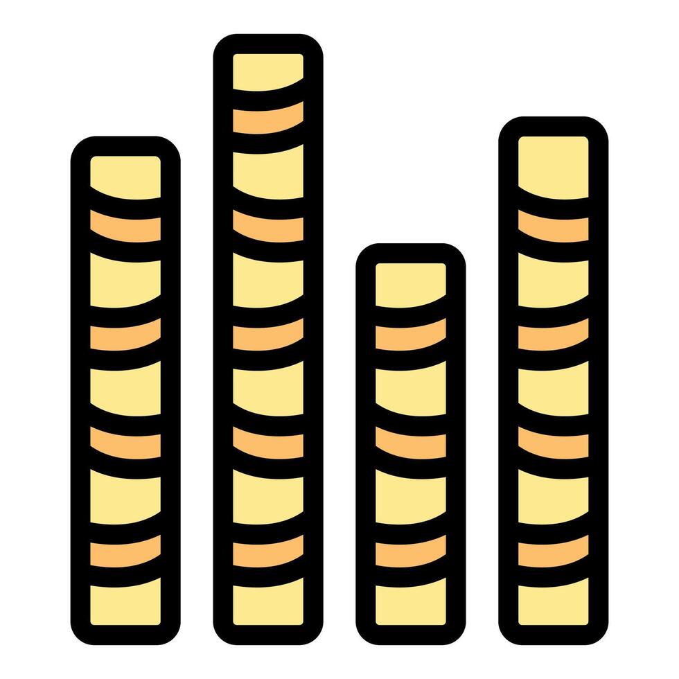 Striped bars chart showing market volatility vector