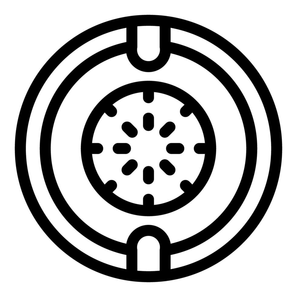 Modern round smart home sensor icon showing home automation technology vector