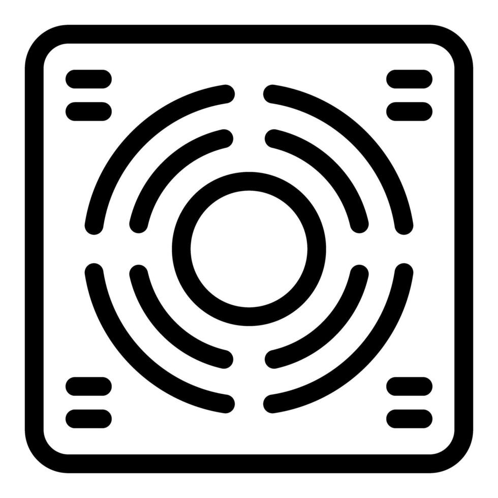 Computer fan cooling system icon showing heat dispersion vector