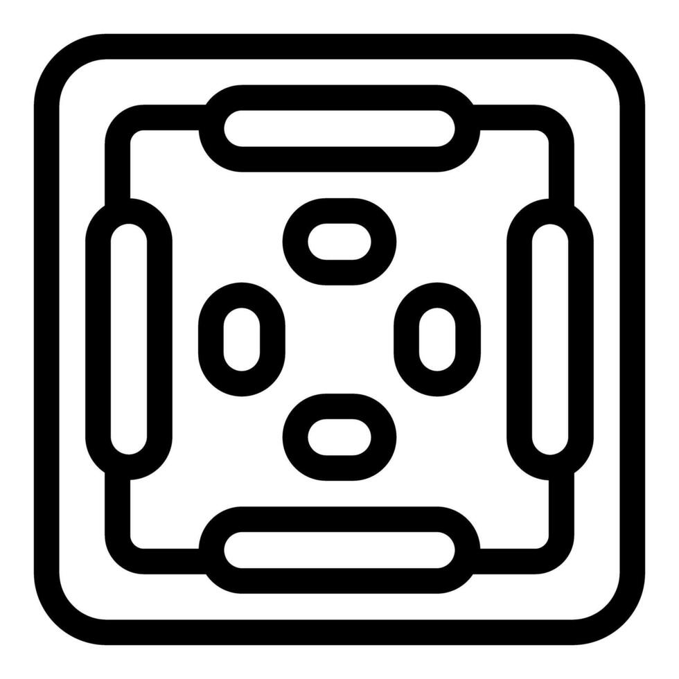 Square jacuzzi icon with hydromassage jets for relaxing spa treatment vector