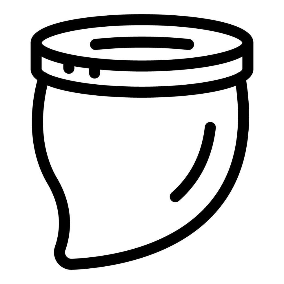 Open mango icon showing tropical fruit vector