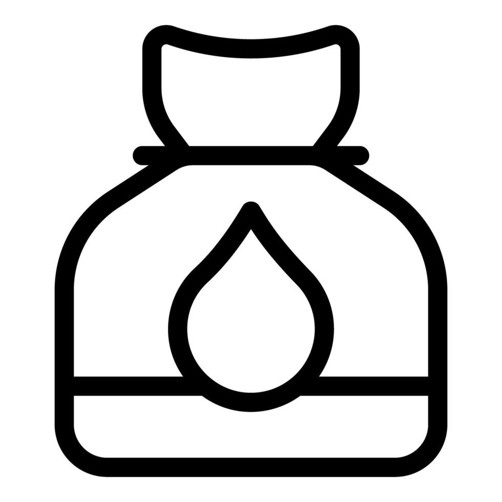 Water bottle icon showing a reusable container for liquids vector