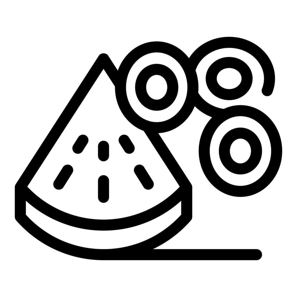Watermelon slices generating money profit concept icon vector