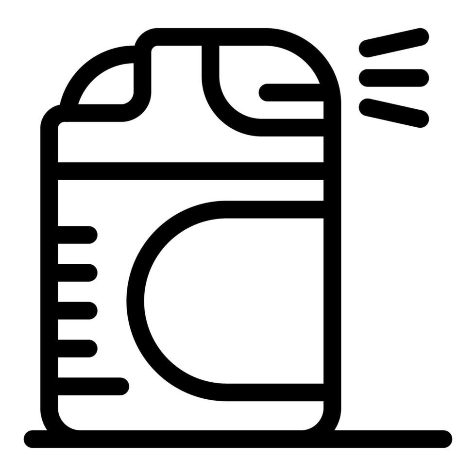 Spray paint can icon depicting spraying action vector