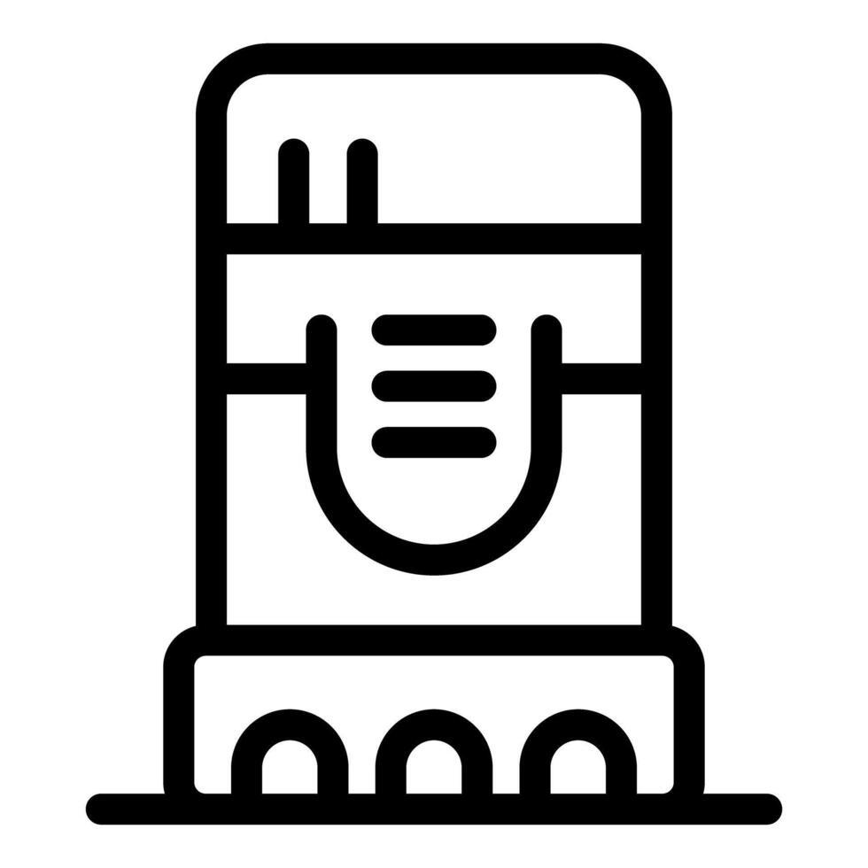 Public transport validating machine accepting ticket for travel vector