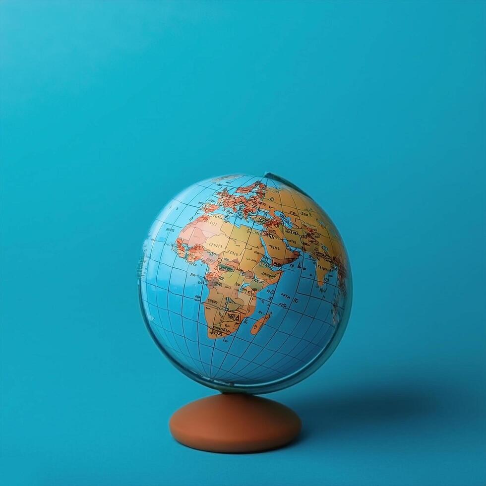 Small globe isolated on clean background photo