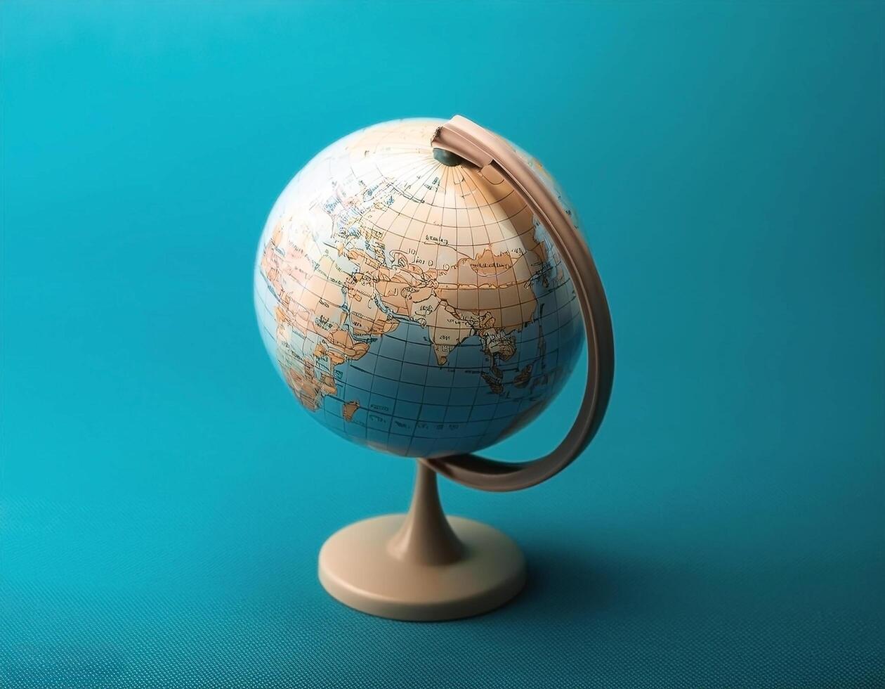 Small globe isolated on clean background photo