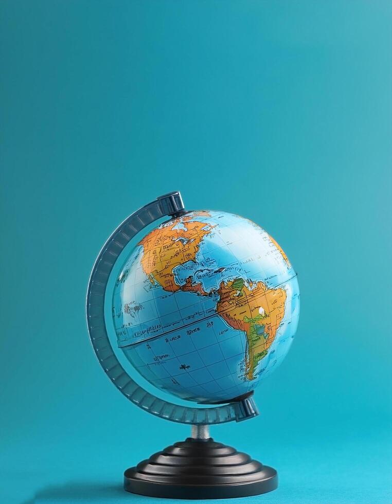 Small globe isolated on clean background photo