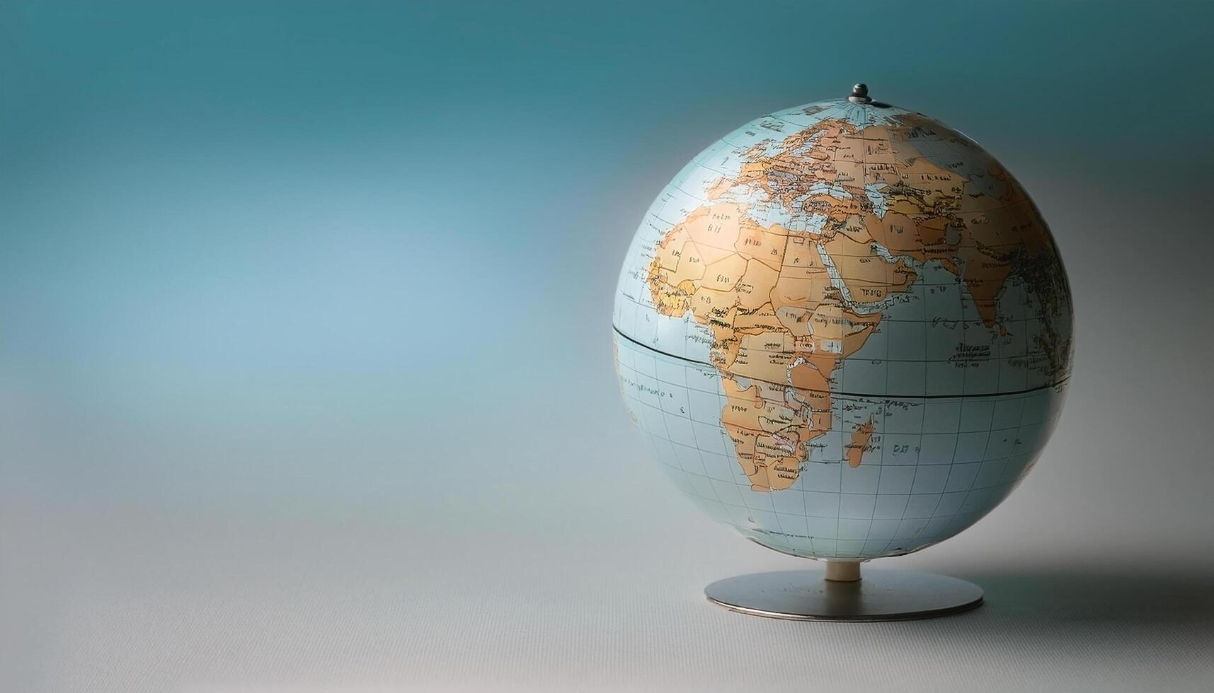 Small globe isolated on clean background photo