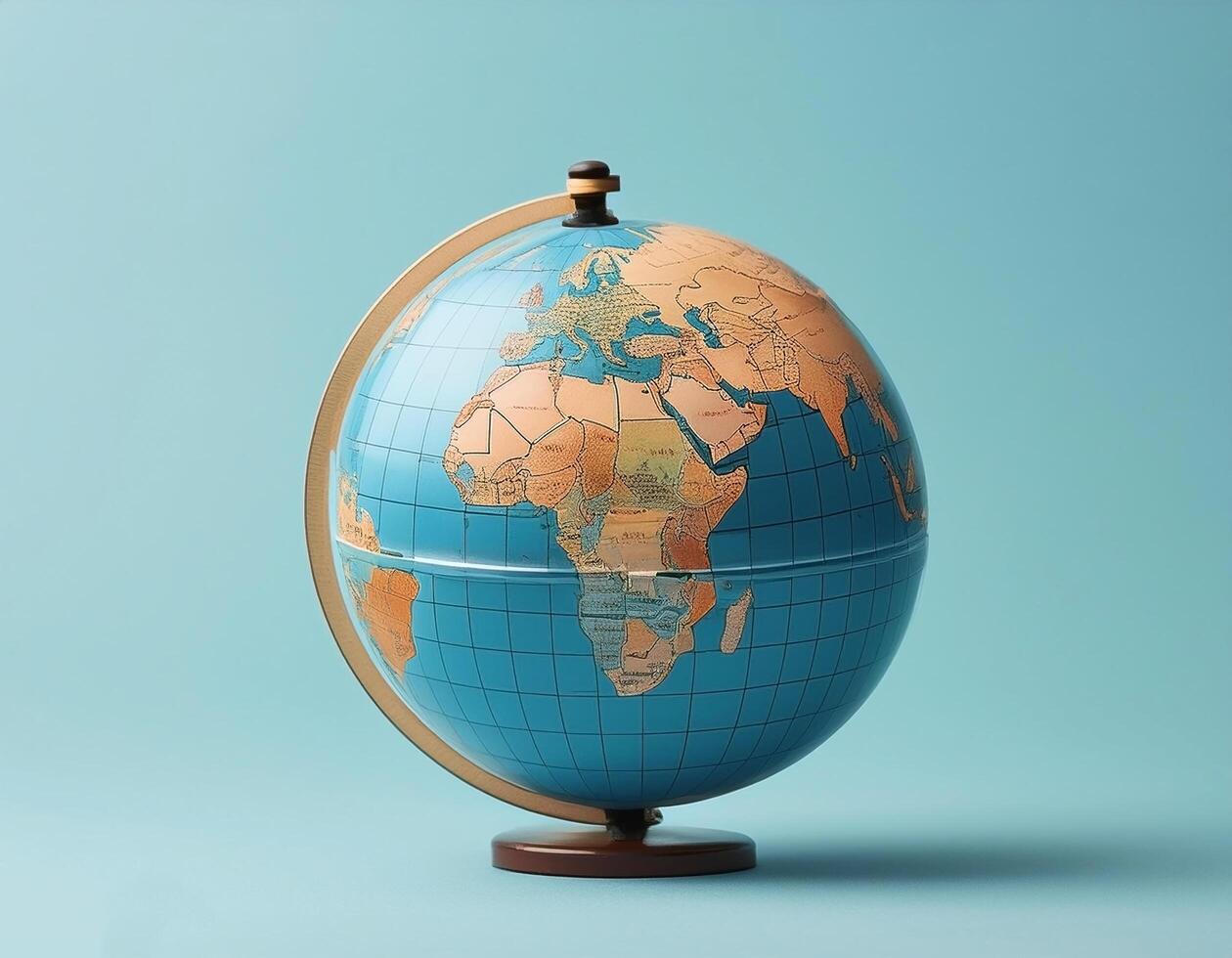 Small globe isolated on clean background photo