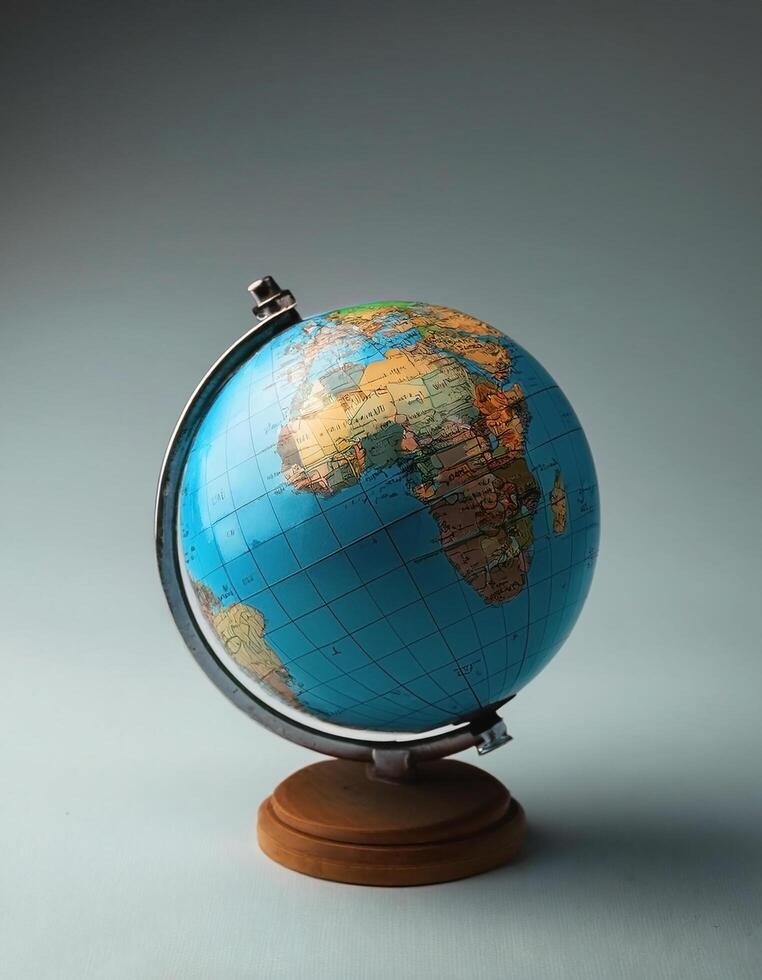 Small globe isolated on clean background photo