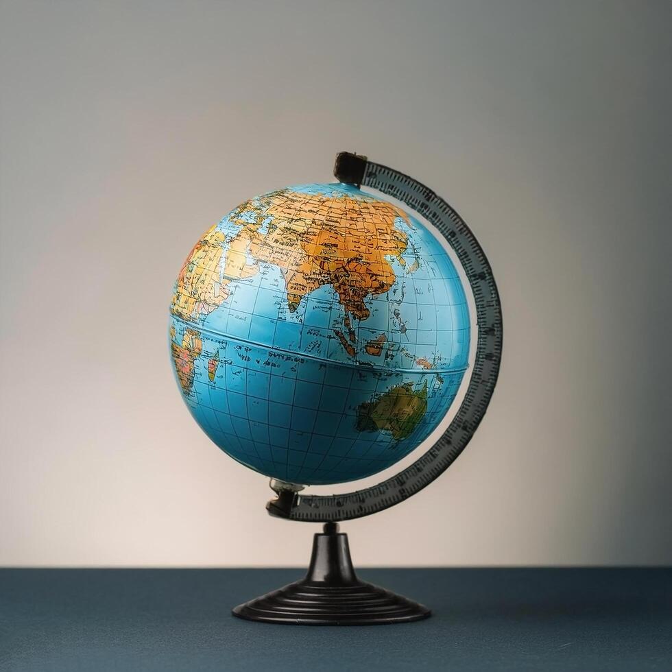 Small globe isolated on clean background photo
