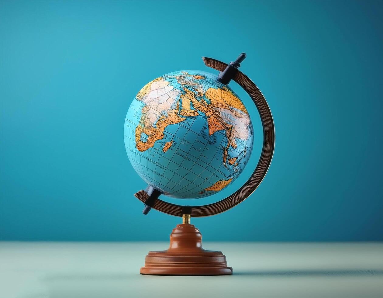 Small globe isolated on clean background photo