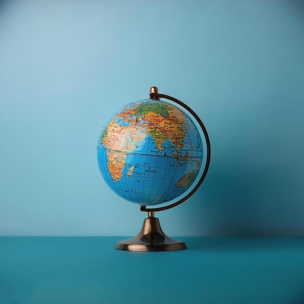 Small globe isolated on clean background photo
