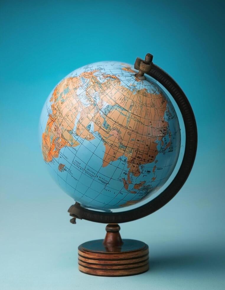 Small globe isolated on clean background photo