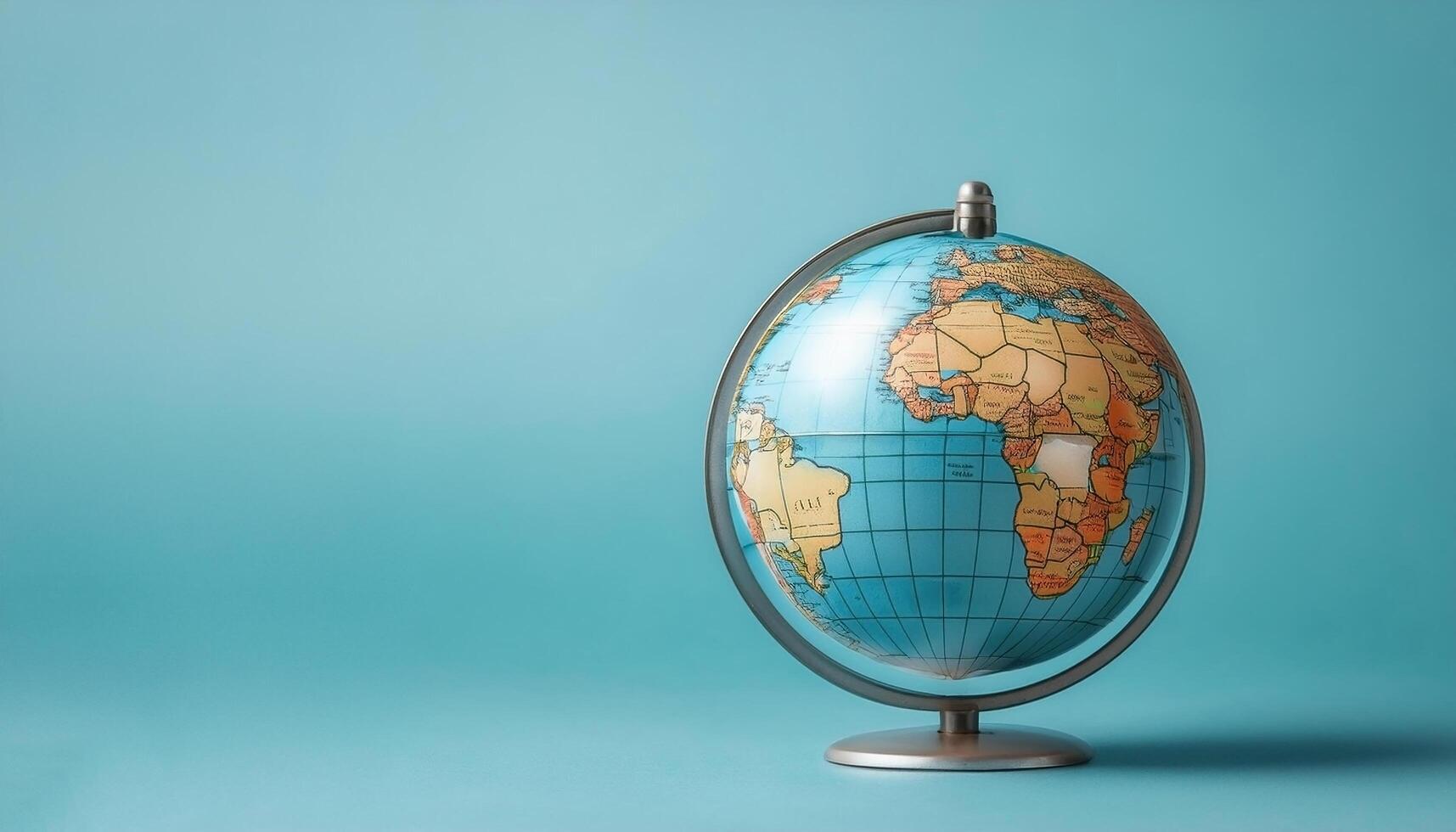 Small globe isolated on clean background photo