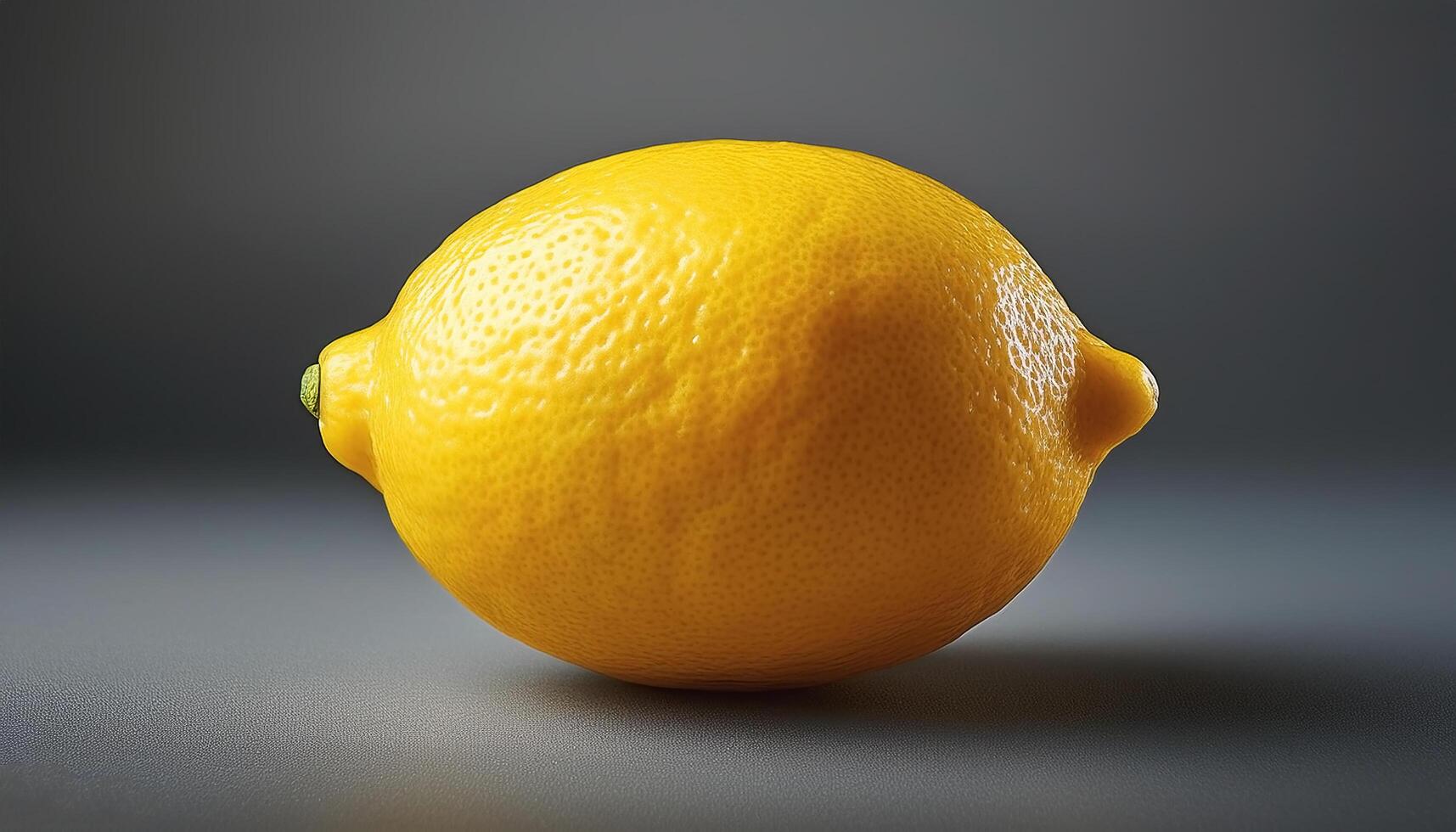 Bright yellow lemon on a gray background photo