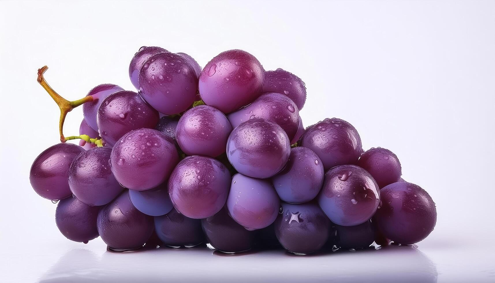 Purple grape isolated on a white background, showing the details of the skin and texture photo