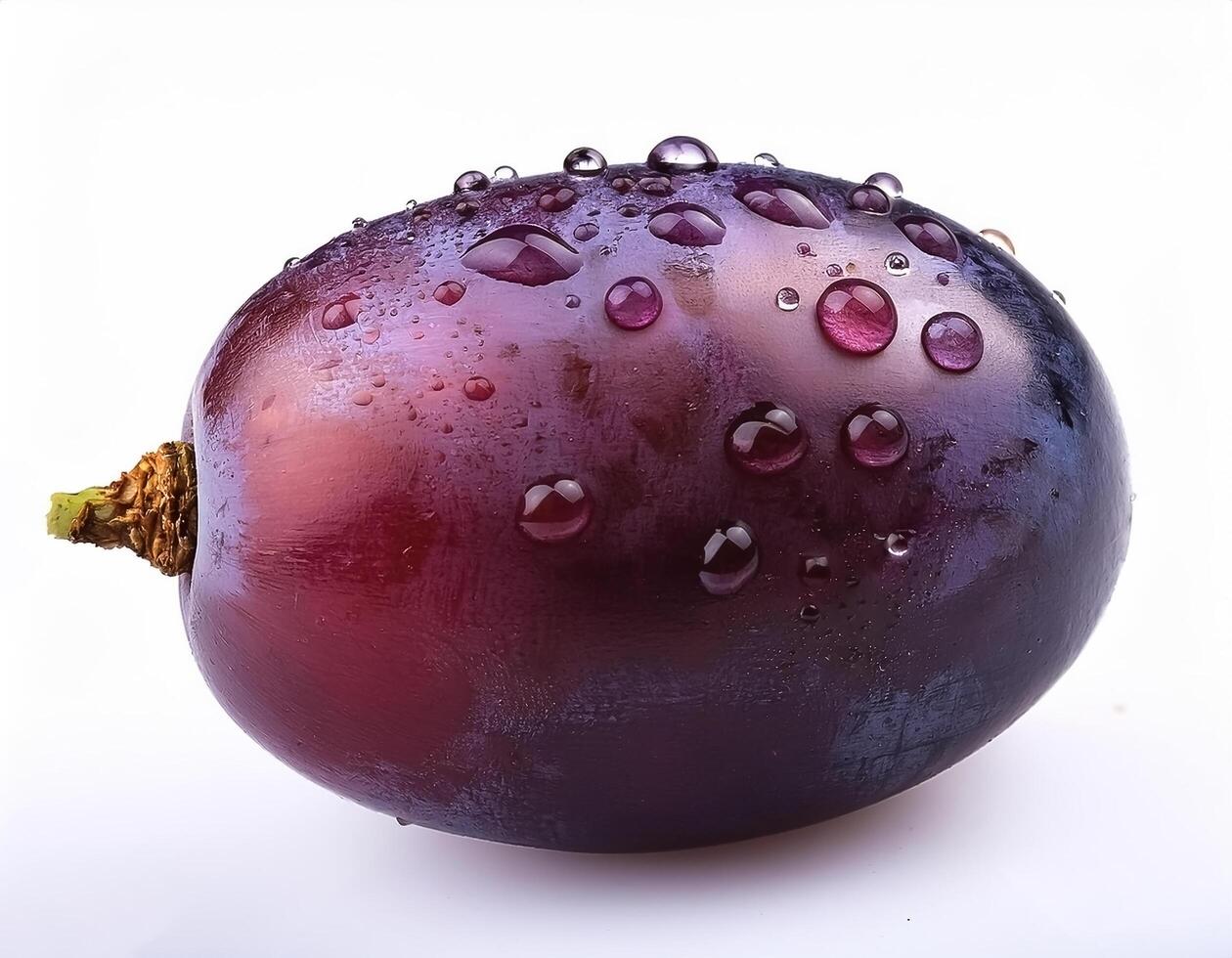Purple grape isolated on a white background, showing the details of the skin and texture photo