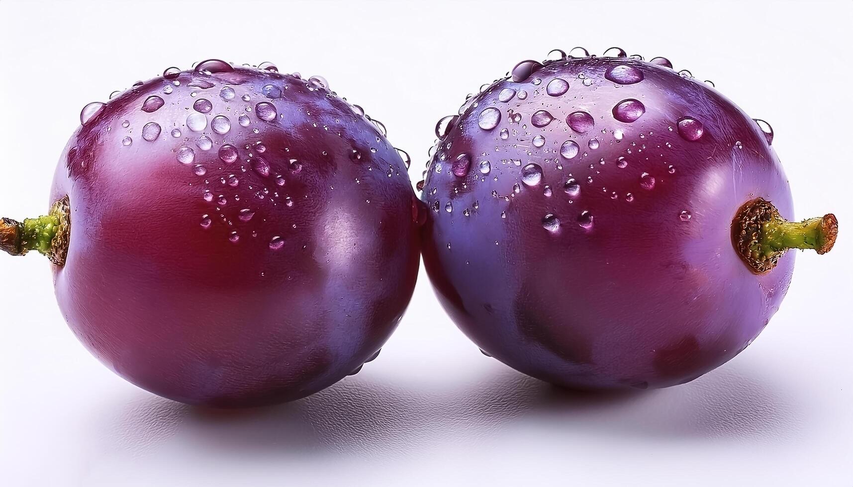 Purple grape isolated on a white background, showing the details of the skin and texture photo
