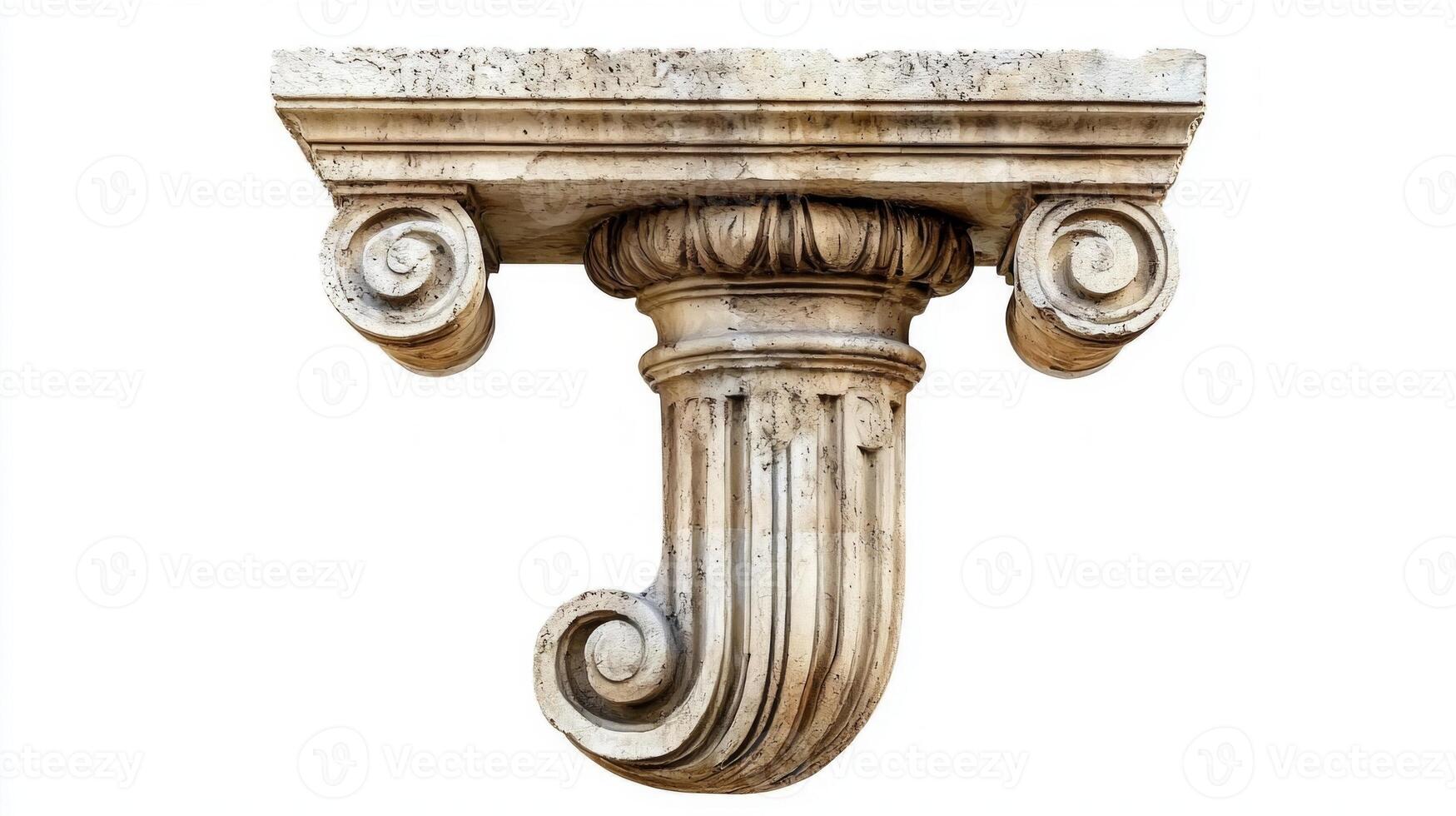 essence of the letter J, formed from an elegant antique column texture. The intricate design offers a unique blend of classical and modern aesthetics. photo