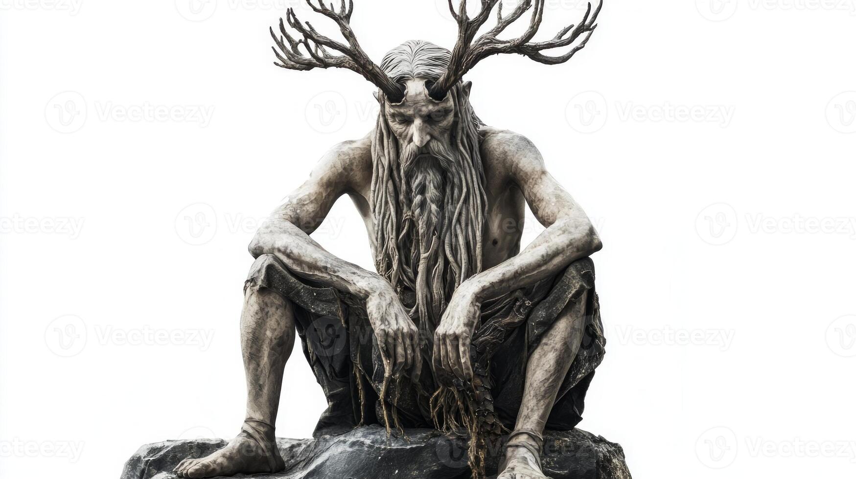 artwork depicts Forseti the Scandinavian god revered for justice and reconciliation. The figure features intricate details and a striking presence embodying ancient mythology. photo