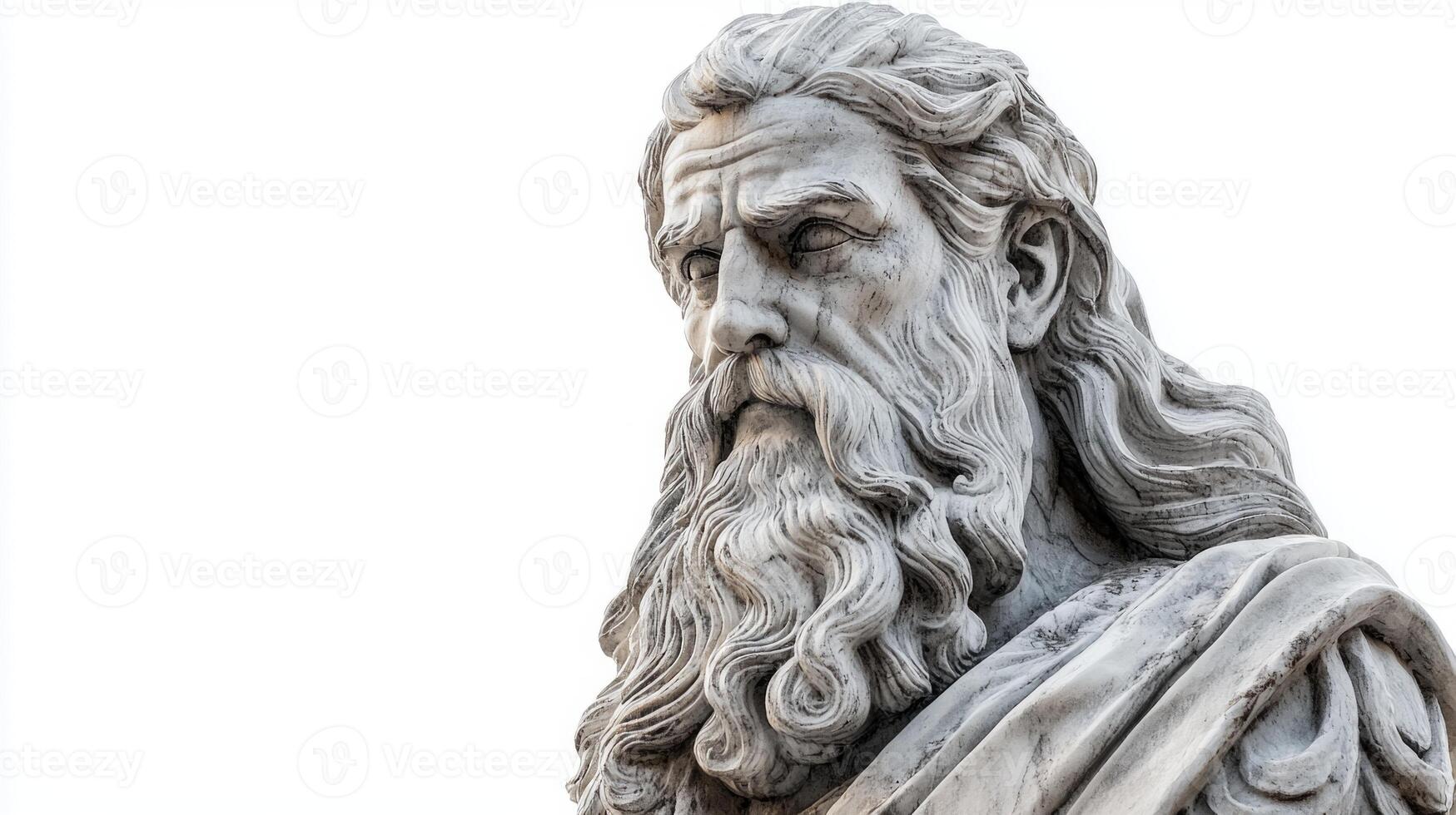 The depiction showcases Vili a prominent figure in Norse mythology with detailed facial expressions and textured hair. This realistic rendering emphasizes his divine stature. photo