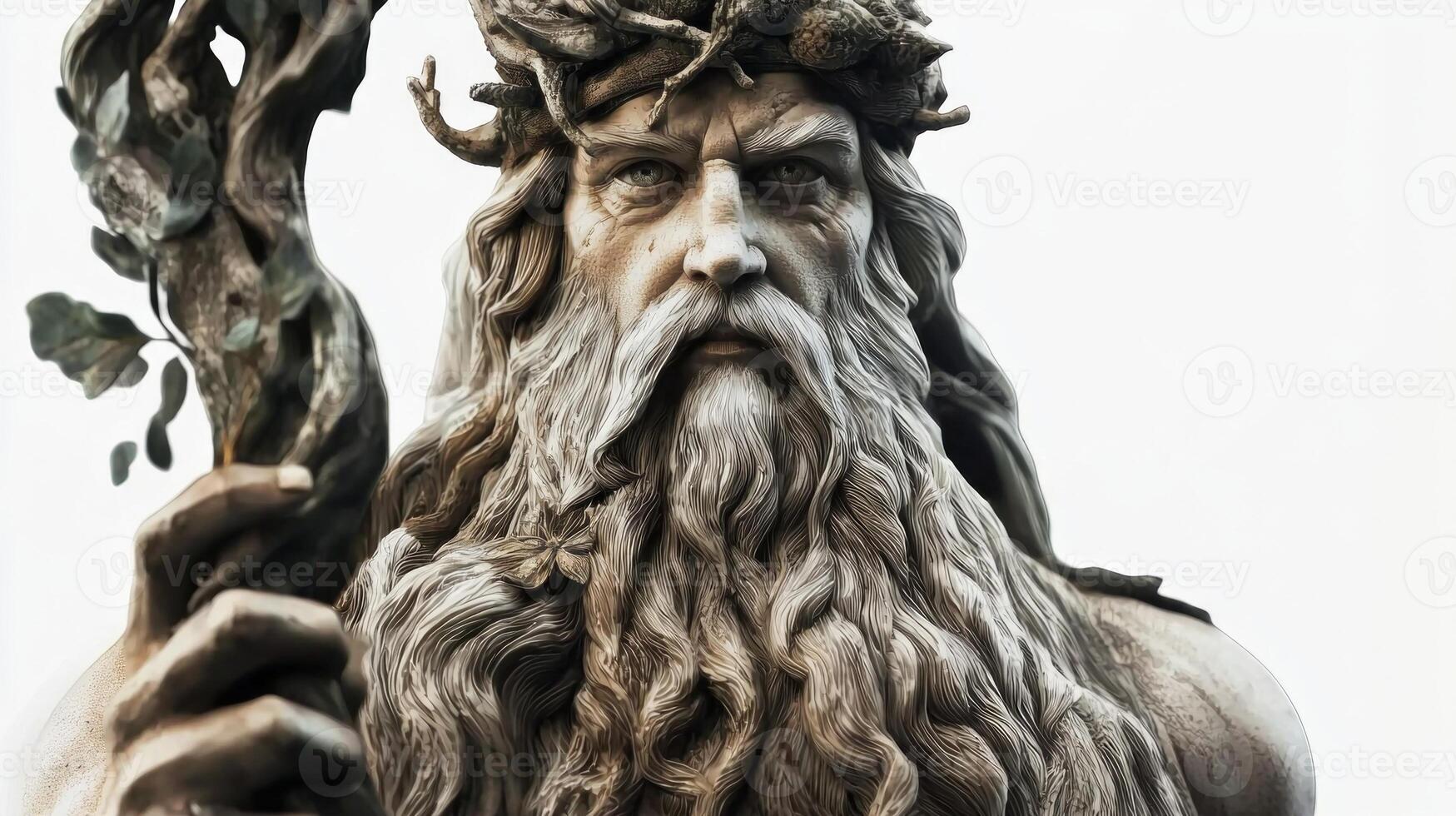 artwork vividly captures Vili a Scandinavian god with striking features and elaborate details showcasing the essence of Norse mythology in a lifelike representation. photo