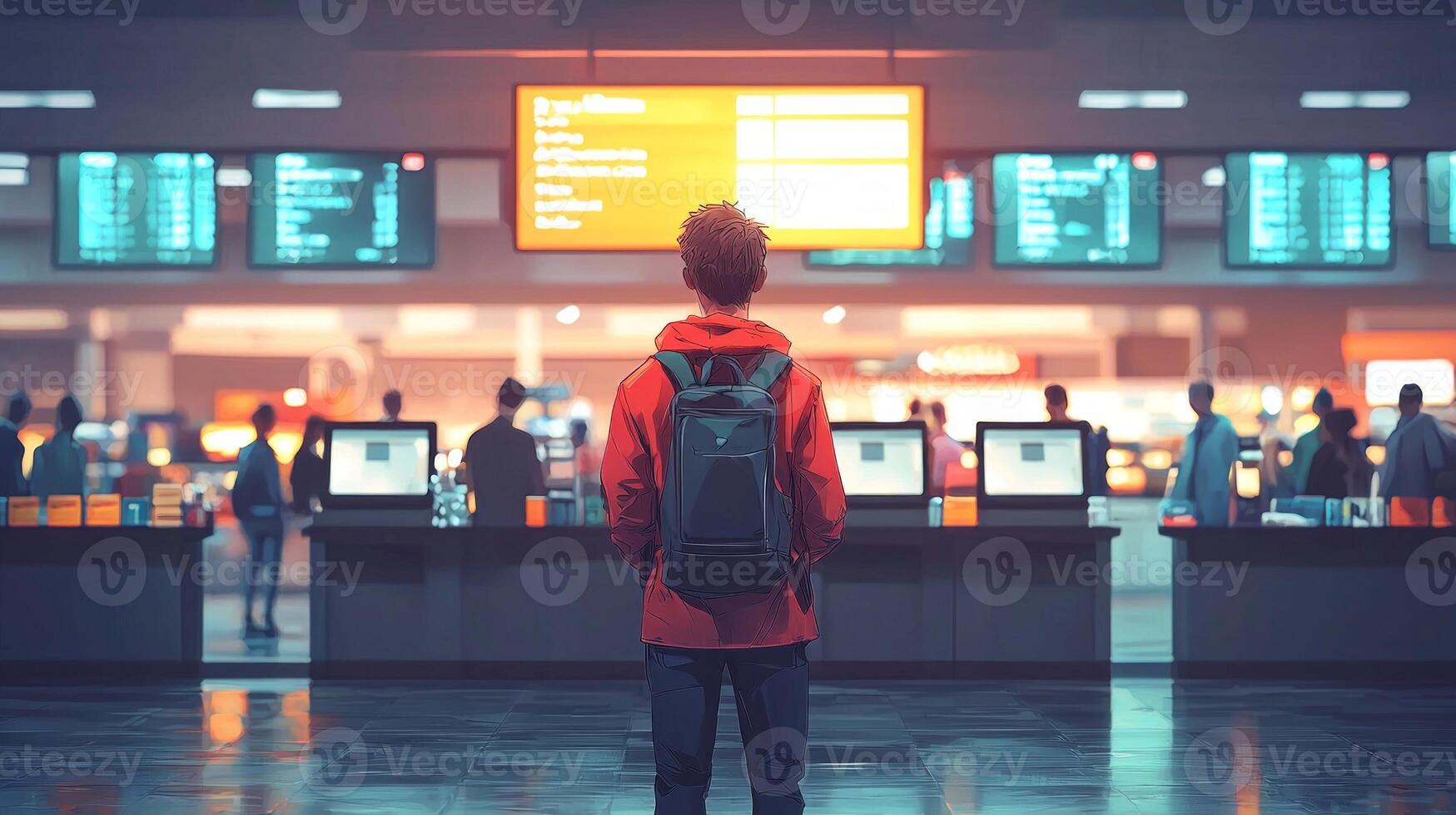 cashier diligently scans a seemingly endless array of items as long queues build up behind eager shoppers during the bustling Black Friday sales event. photo