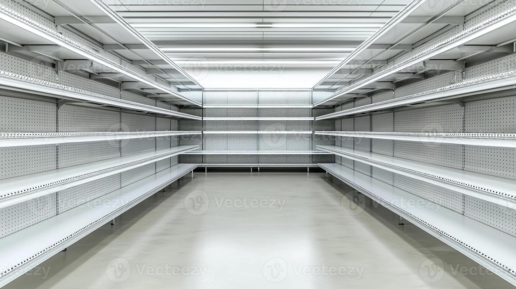 After the Black Friday sales frenzy the shelves in the retail store sit nearly bare showing the aftermath of a busy shopping day with minimal inventory remaining. photo