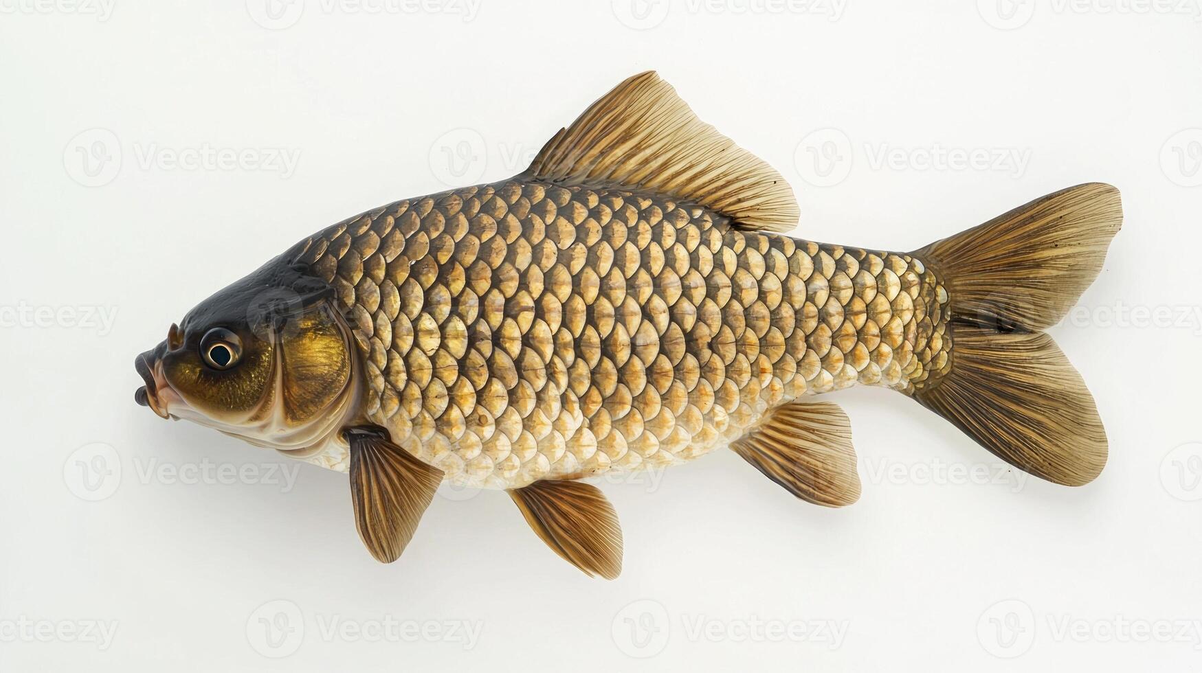 carp a freshwater fish from the Cyprinidae family showcases its distinct coloration and detailed scale patterns featuring a smooth body ideal for aquatic environments. photo