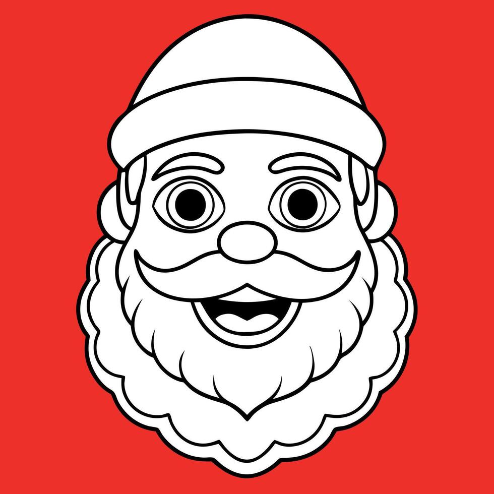 Santa mask isolated on plain red studio background vector